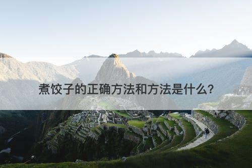 煮饺子的正确方法和方法是什么？