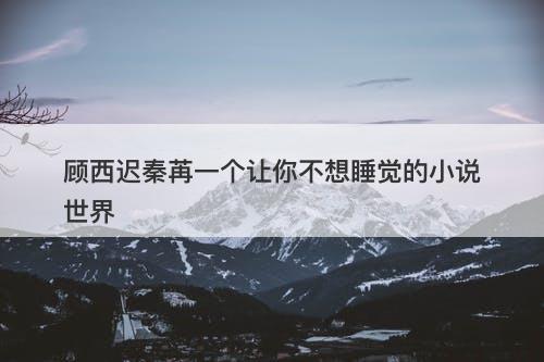 顾西迟秦苒一个让你不想睡觉的小说世界