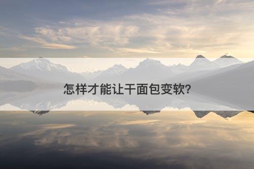 怎样才能让干面包变软？