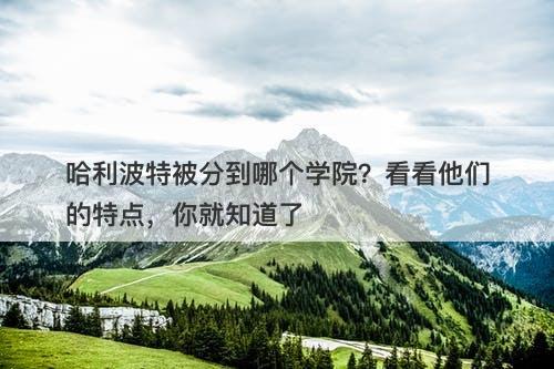 哈利波特被分到哪个学院？看看他们的特点，你就知道了