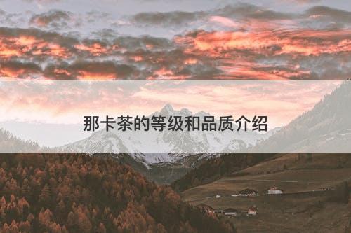 那卡茶的等级和品质介绍