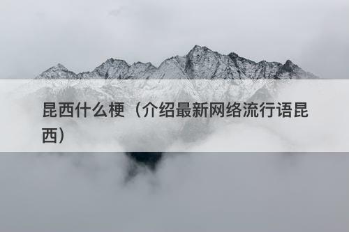 昆西什么梗（介绍最新网络流行语昆西）