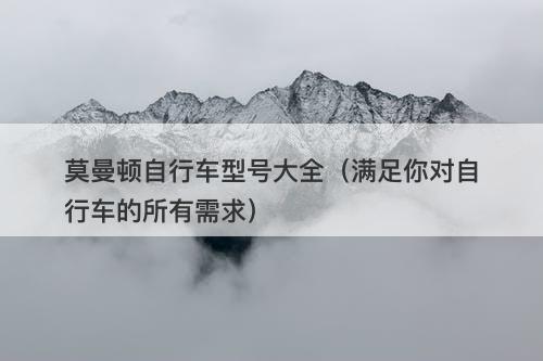 莫曼顿自行车型号大全（满足你对自行车的所有需求）