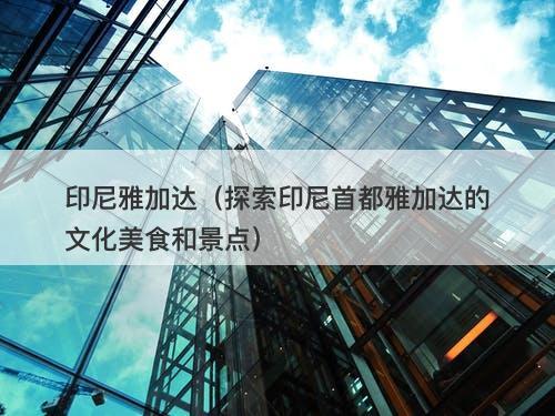 印尼雅加达（探索印尼首都雅加达的文化美食和景点）