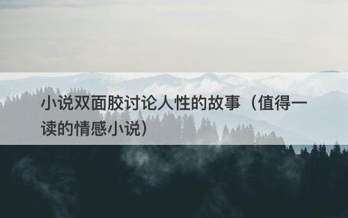 小说双面胶讨论人性的故事（值得一读的情感小说）