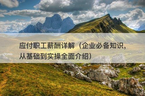 应付职工薪酬详解（企业必备知识，从基础到实操全面介绍）