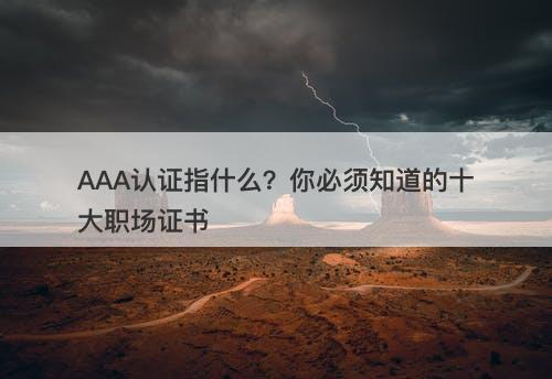 AAA认证指什么？你必须知道的十大职场证书