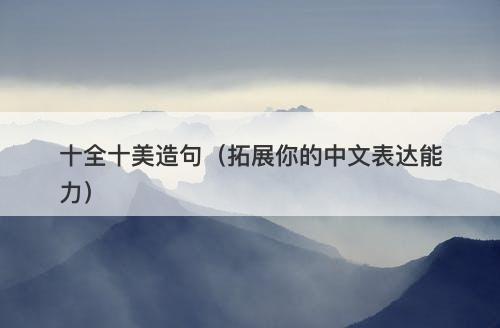 十全十美造句（拓展你的中文表达能力）