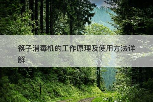 筷子消毒机的工作原理及使用方法详解