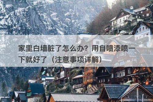 家里白墙脏了怎么办？用自喷漆喷一下就好了（注意事项详解）