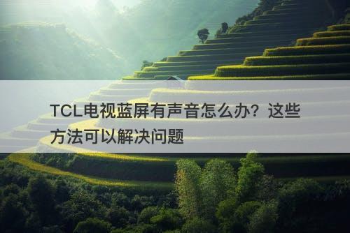 TCL电视蓝屏有声音怎么办？这些方法可以解决问题