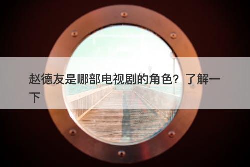 赵德友是哪部电视剧的角色？了解一下