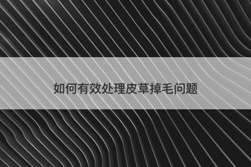 如何有效处理皮草掉毛问题