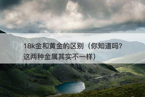 18k金和黄金的区别（你知道吗？这两种金属其实不一样）-图1