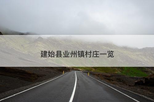 建始县业州镇村庄一览