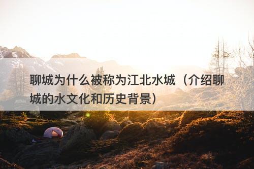 聊城为什么被称为江北水城（介绍聊城的水文化和历史背景）