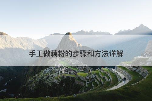 手工做藕粉的步骤和方法详解