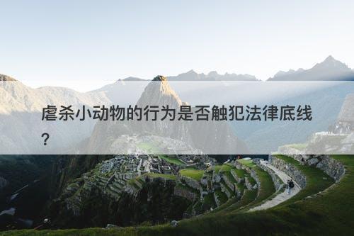 虐杀小动物的行为是否触犯法律底线？