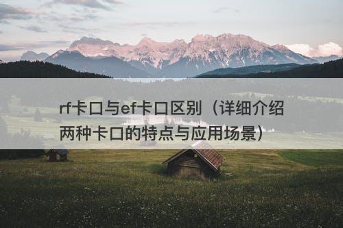 rf卡口与ef卡口区别（详细介绍两种卡口的特点与应用场景）