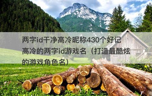 两字id干净高冷昵称430个好记高冷的两字id游戏名（打造最酷炫的游戏角色名）