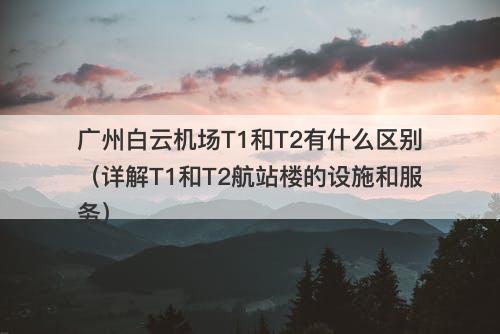 广州白云机场T1和T2有什么区别（详解T1和T2航站楼的设施和服务）