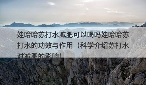 娃哈哈苏打水减肥可以喝吗娃哈哈苏打水的功效与作用（科学介绍苏打水对减肥的影响）