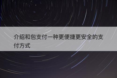 介绍和包支付一种更便捷更安全的支付方式