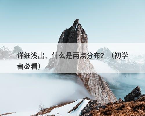 详细浅出，什么是两点分布？（初学者必看）