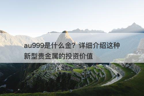au999是什么金？详细介绍这种新型贵金属的投资价值