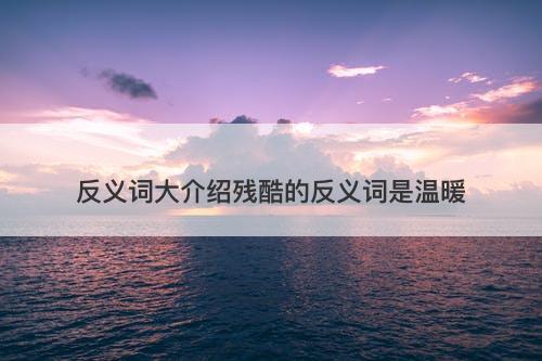 反义词大介绍残酷的反义词是温暖