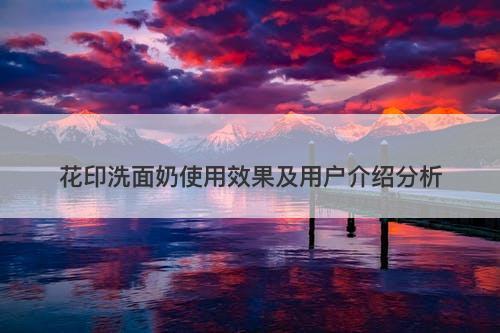 花印洗面奶使用效果及用户介绍分析