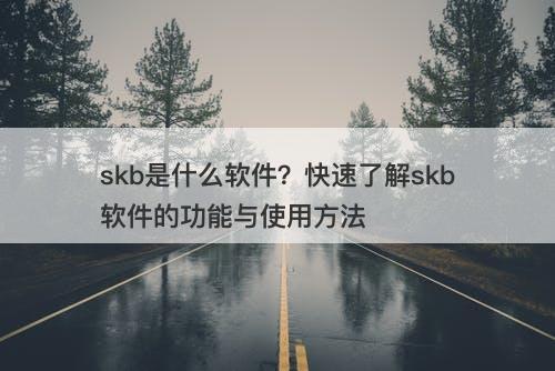 skb是什么软件？快速了解skb软件的功能与使用方法
