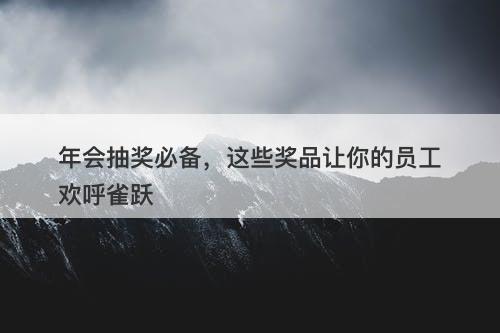 年会抽奖必备，这些奖品让你的员工欢呼雀跃