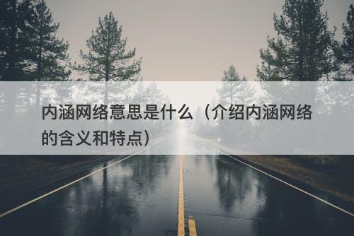 内涵网络意思是什么（介绍内涵网络的含义和特点）