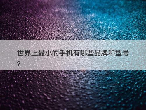 世界上最小的手机有哪些品牌和型号？