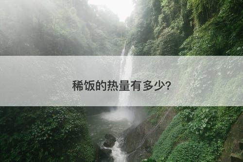 稀饭的热量有多少？