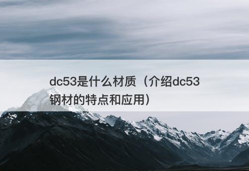 dc53是什么材质（介绍dc53钢材的特点和应用）