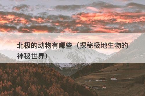 北极的动物有哪些（探秘极地生物的神秘世界）