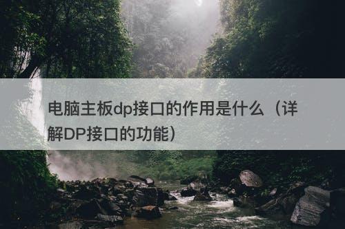 电脑主板dp接口的作用是什么（详解DP接口的功能）