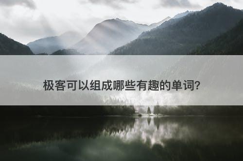 极客可以组成哪些有趣的单词？