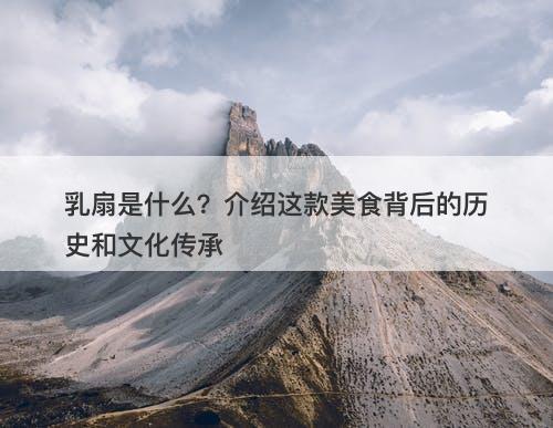 乳扇是什么？介绍这款美食背后的历史和文化传承