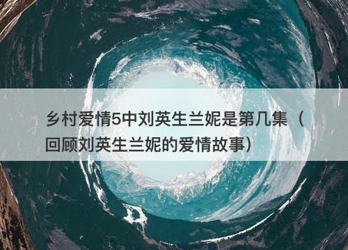 乡村爱情5中刘英生兰妮是第几集（回顾刘英生兰妮的爱情故事）