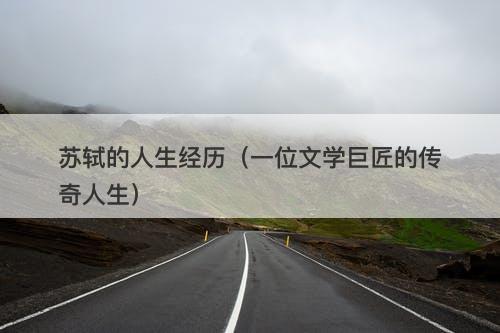 苏轼的人生经历（一位文学巨匠的传奇人生）