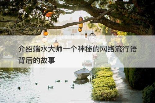 介绍端水大师一个神秘的网络流行语背后的故事