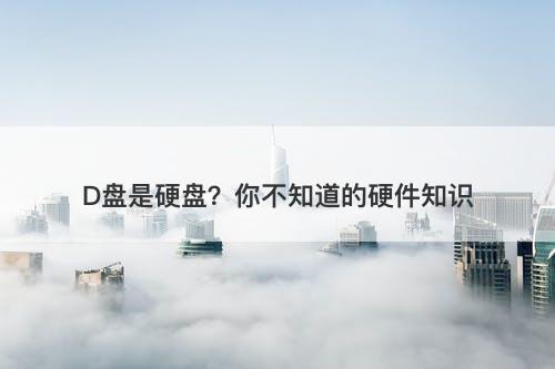 D盘是硬盘？你不知道的硬件知识