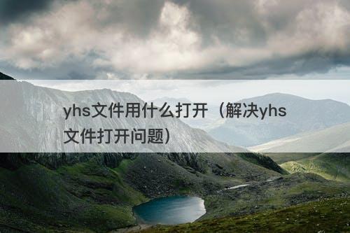 yhs文件用什么打开（解决yhs文件打开问题）