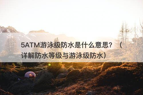 5ATM游泳级防水是什么意思？（详解防水等级与游泳级防水）