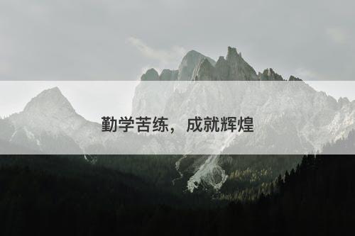 勤学苦练，成就辉煌