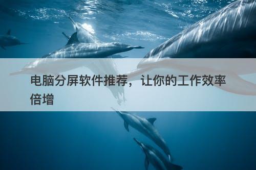 电脑分屏软件推荐，让你的工作效率倍增