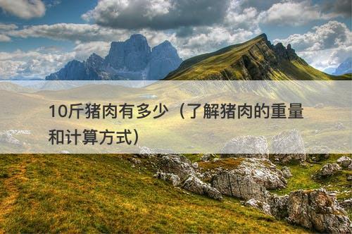 10斤猪肉有多少（了解猪肉的重量和计算方式）